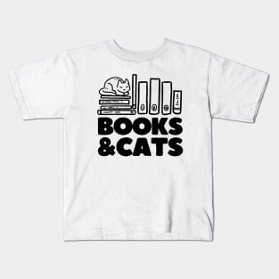 Books & Cats Kids T-Shirt